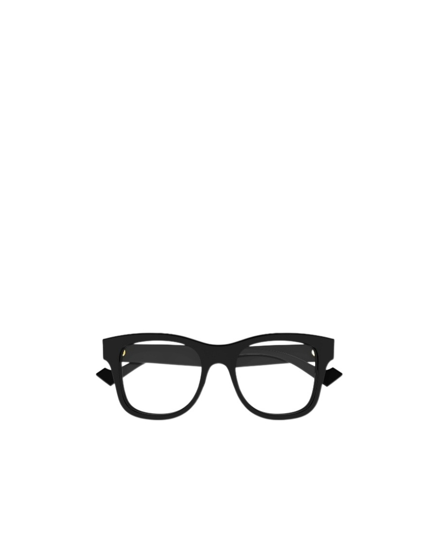Gucci Logo-engraved Square-frame Glasses In Black