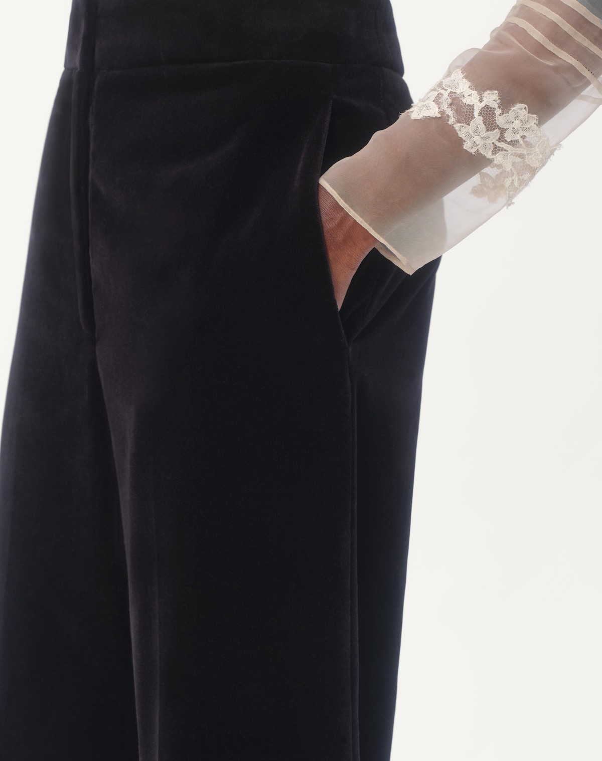 VALENTINO COTTON VELVET TROUSERS