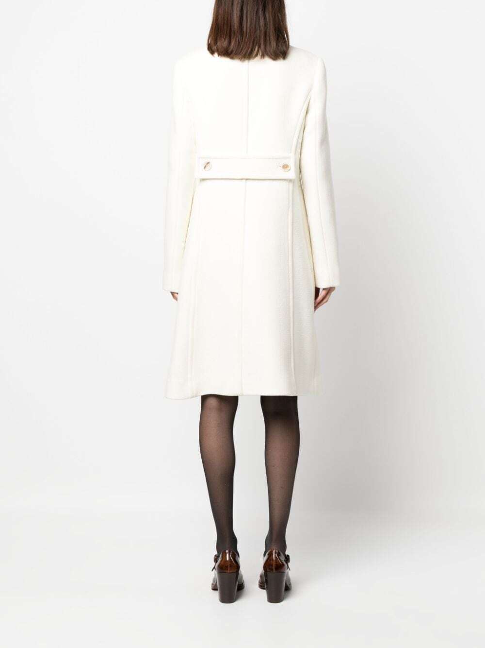 Etro Virgin Wool Double-breasted Coat In White