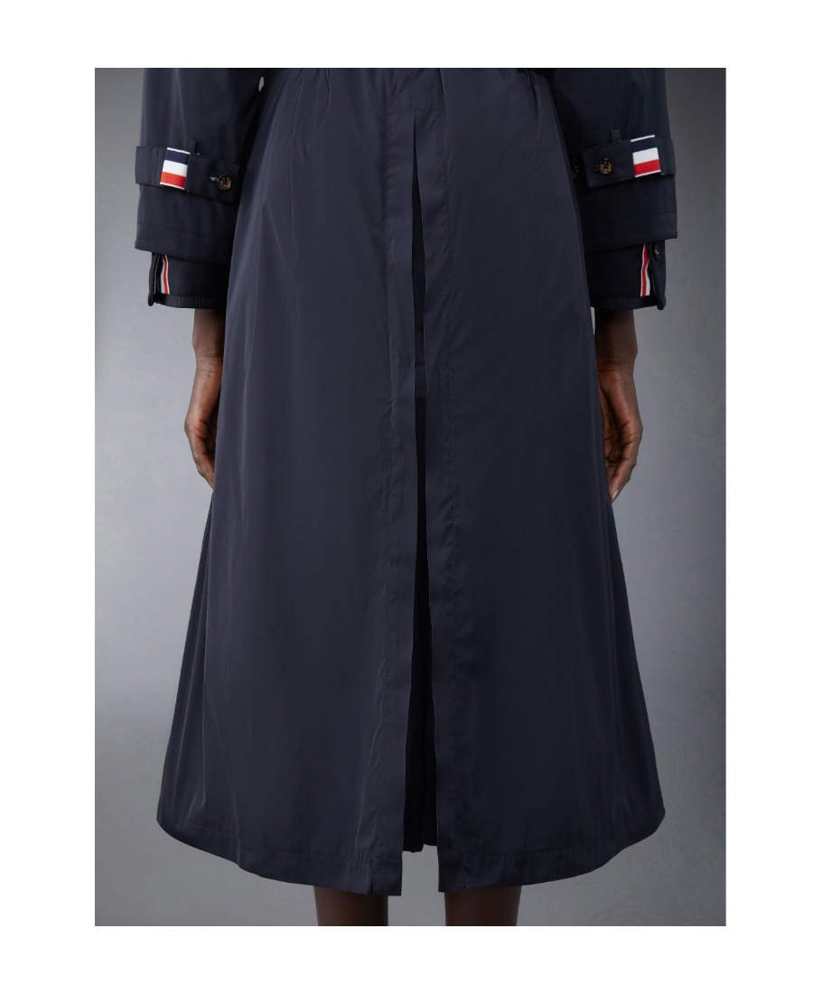 Thom Browne Belted Single-breasted Coat In Black