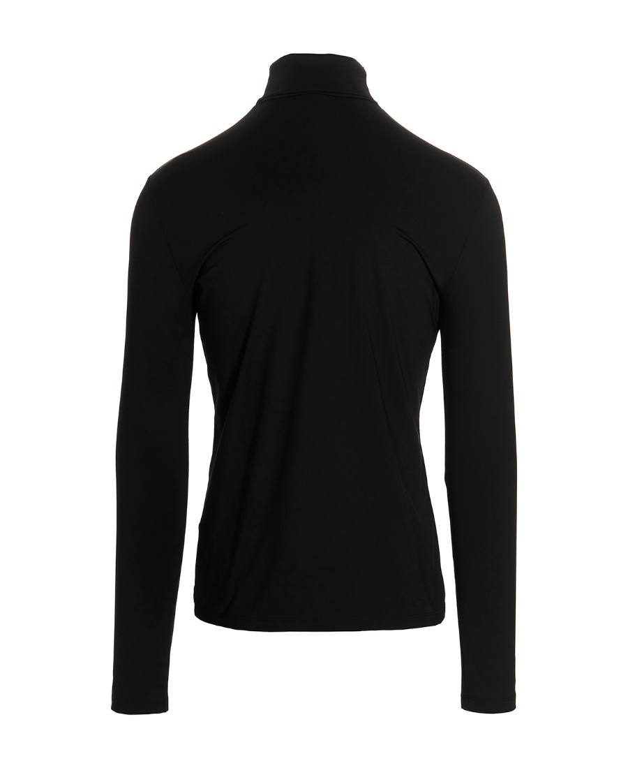 Vtmnts Logo-patch Roll-neck Jumper In Black