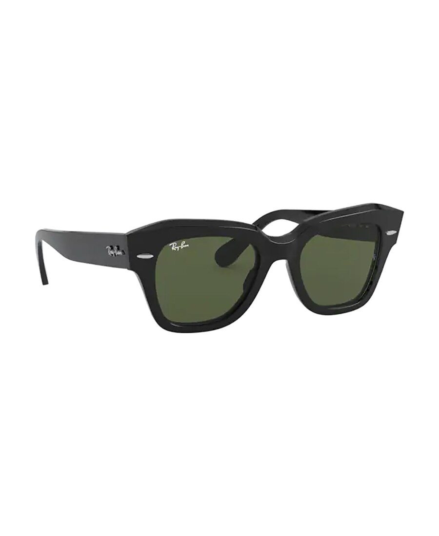 Ray Ban Rb2186 Rectangular-frame Acetate Sunglasses In Green