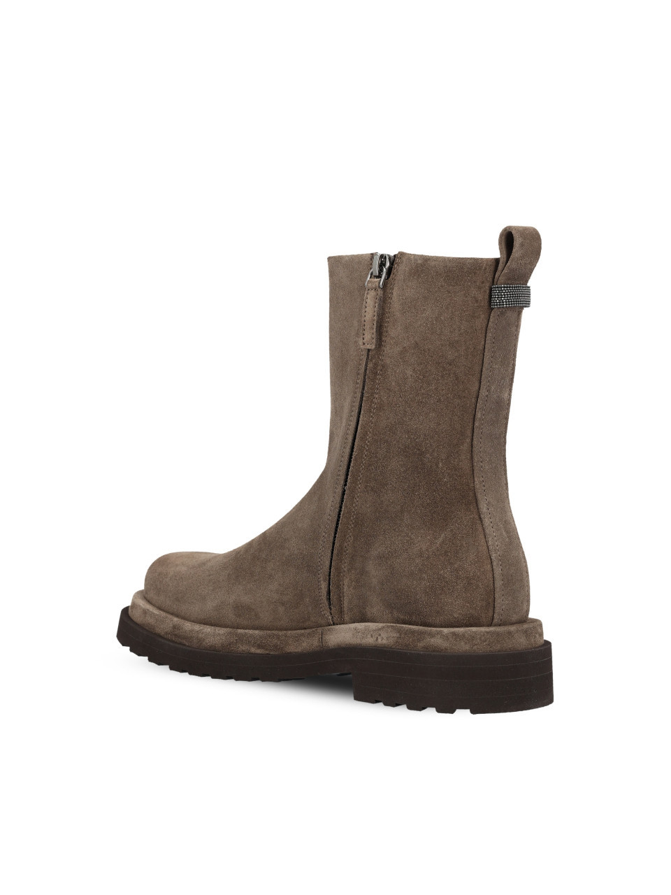 Brunello Cucinelli Zippered Boots In Brown
