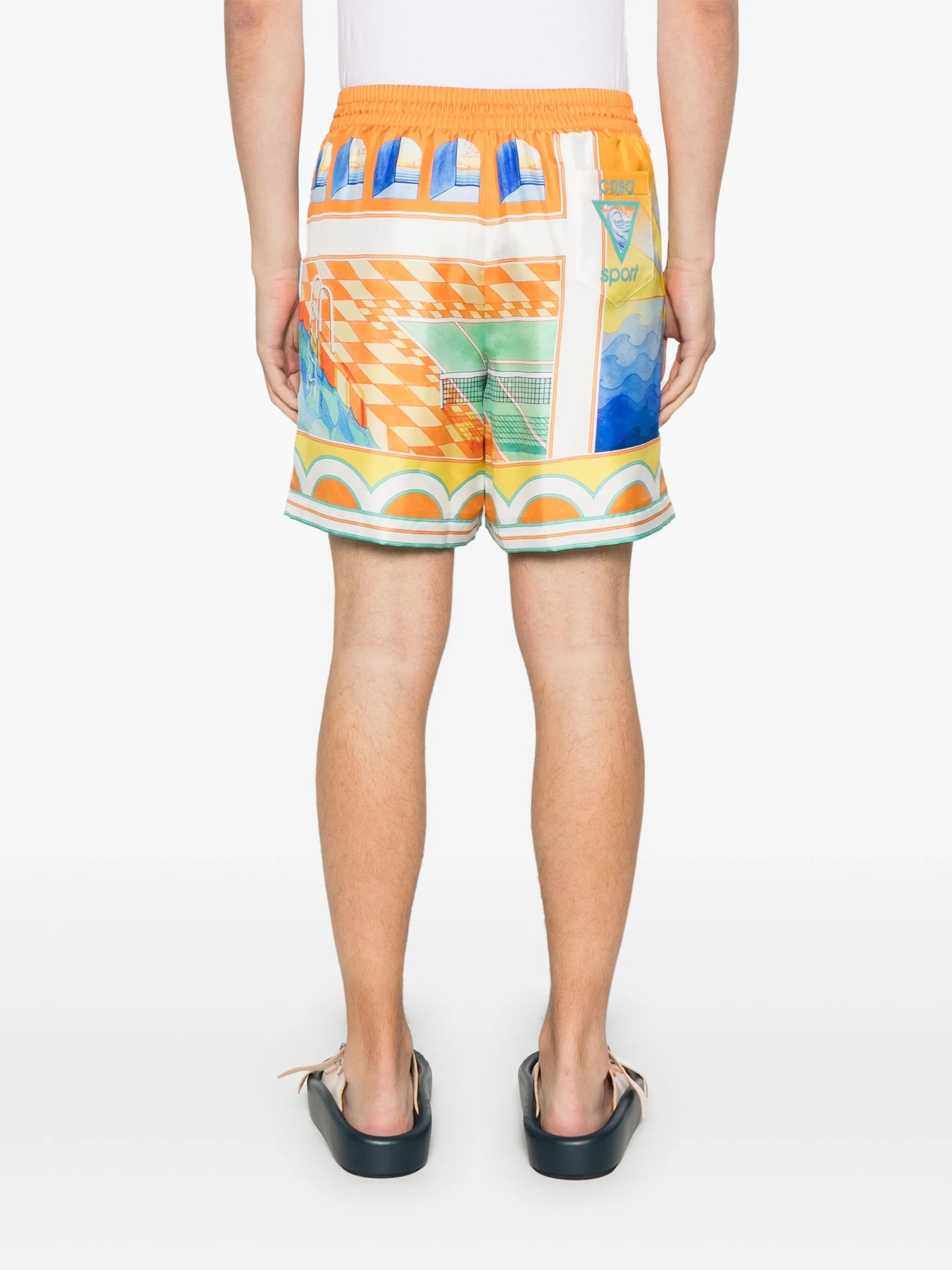 Casablanca Surreal Pool Shorts Multicolor In Multi
