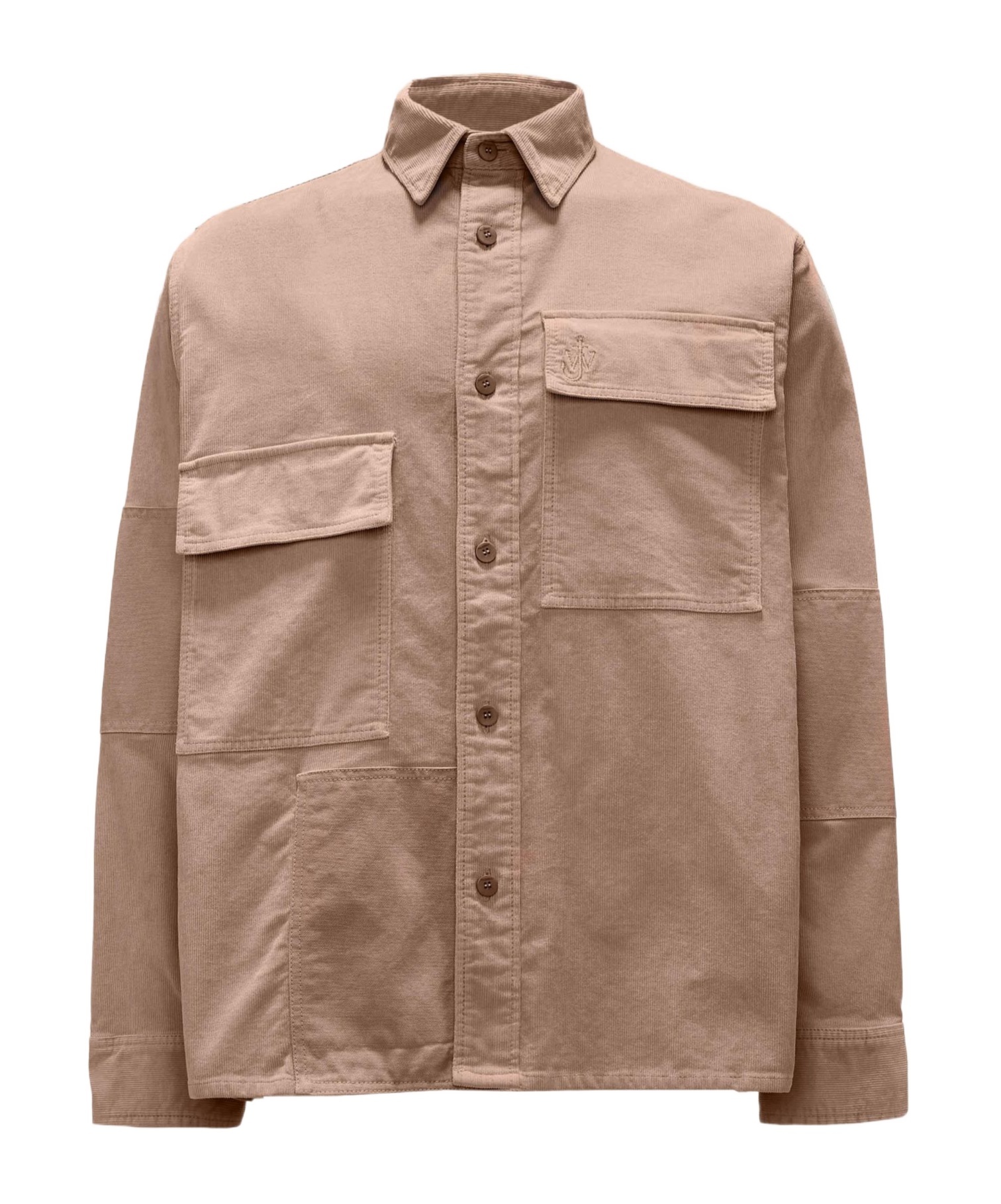 Jw Anderson Patchwork Overshirt In Brown
