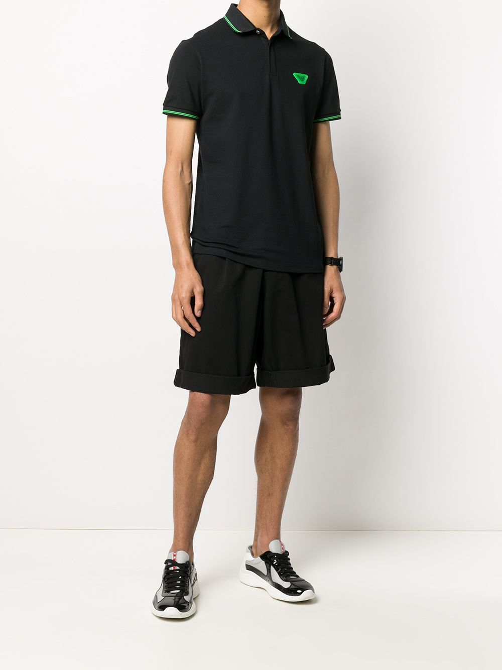 EMPORIO ARMANI LOGO DECAL SHORT-SLEEVED POLO SHIRT