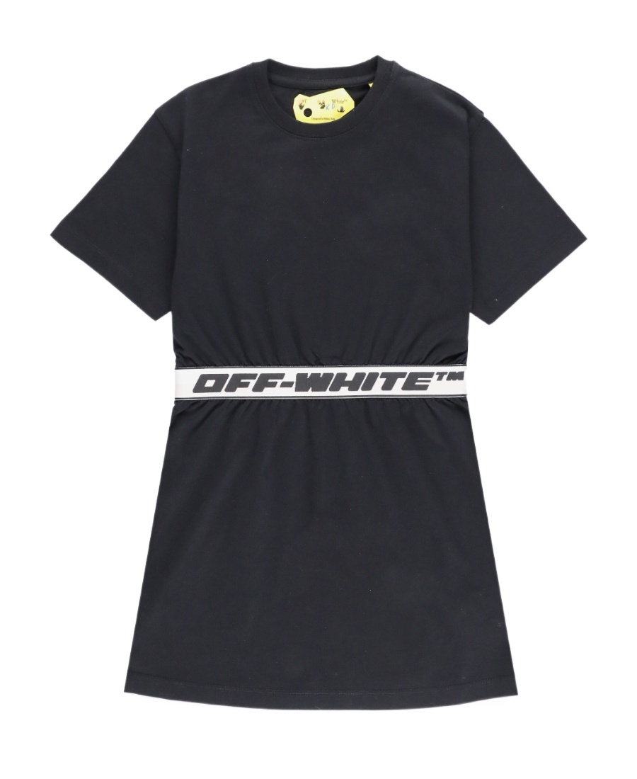 Off-white Girls Logo Band Dress In Black