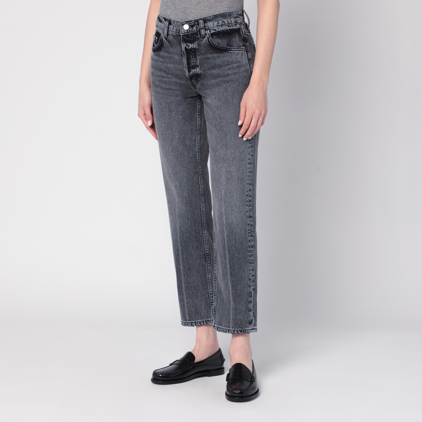 ANINE BING STEEL GREY KATE JEANS