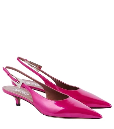 Paris Texas Jessica Patent Leather Slingback Pumps In Pink