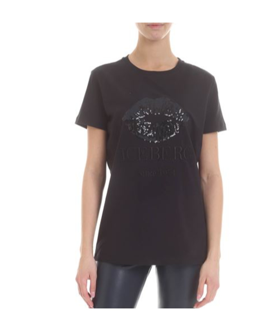 Iceberg Round-necked T-shirt In Black