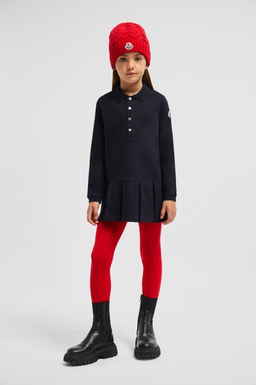 Moncler Logo Polo Shirt Dress In Blue