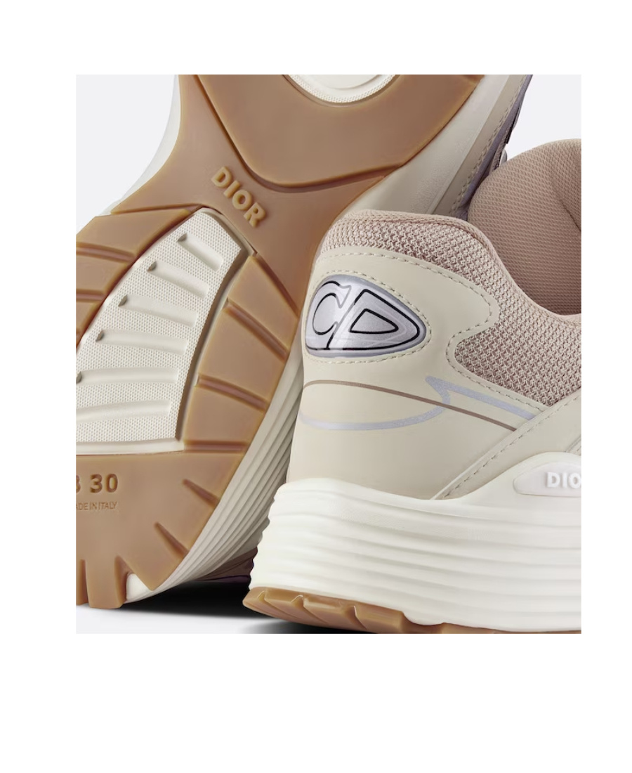 Shop Dior B30logo Low-cut Sneakers In Nude