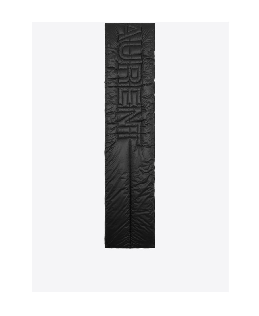 Saint Laurent Quilted Logo Scarf Wraparound Style In Black