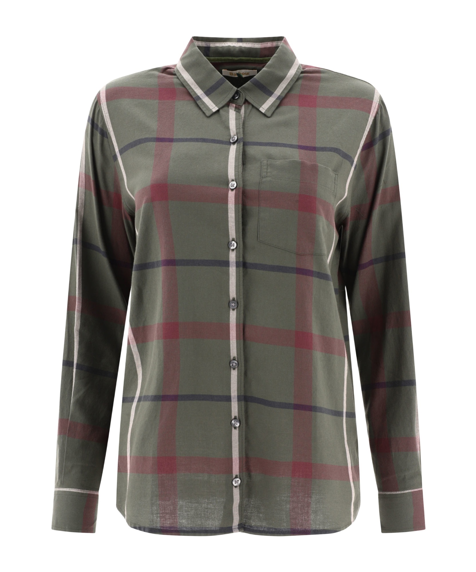 Barbour Oxer Check Shirts Green In Black