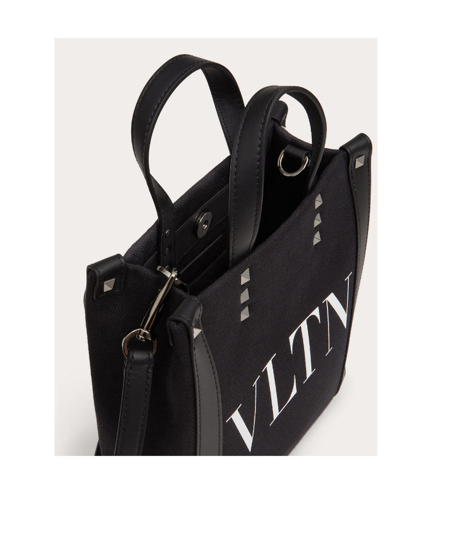 Valentino Rockstud Tote Bag In Black
