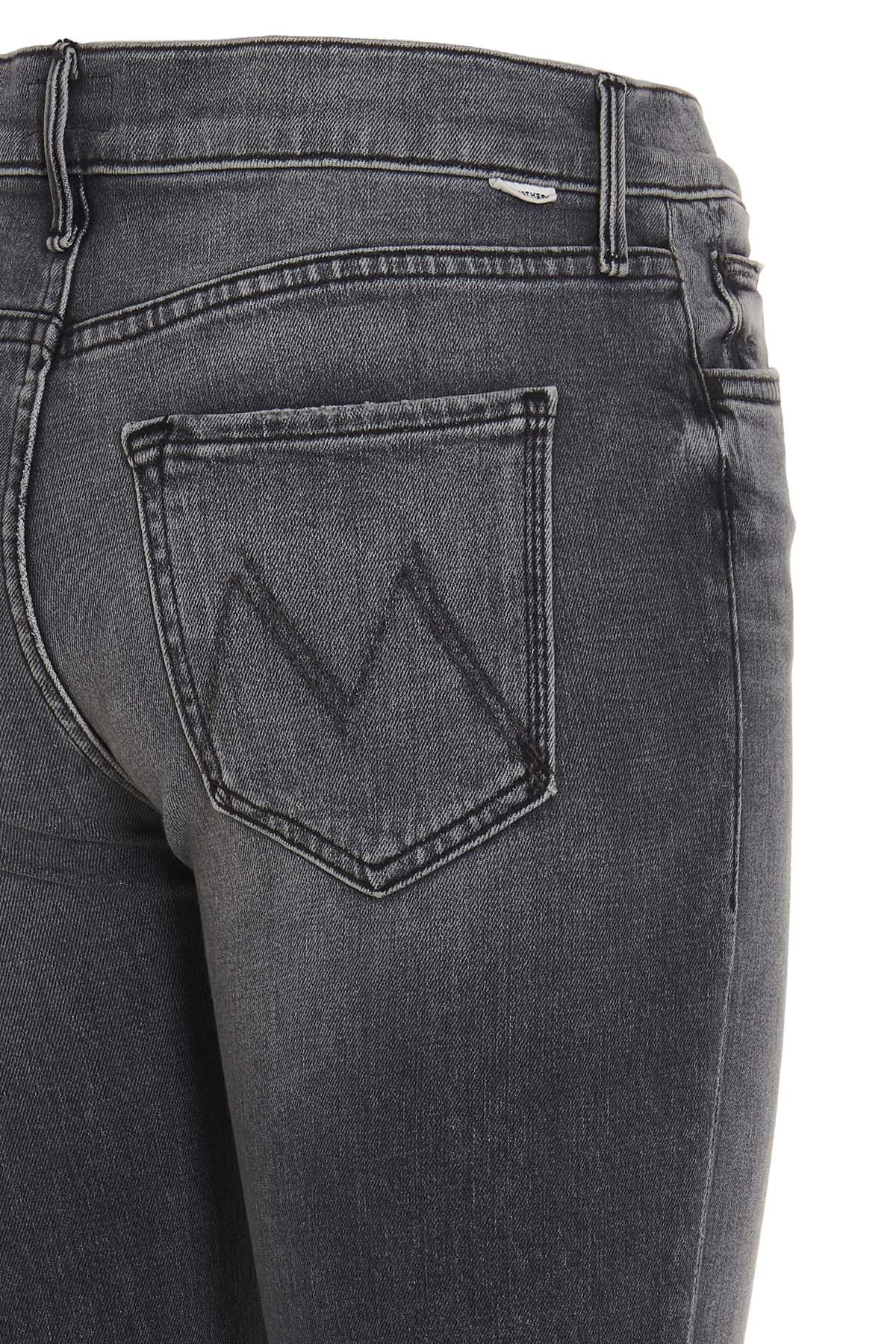 Mother Mid-rise Slim Cropped Jeans In Gray