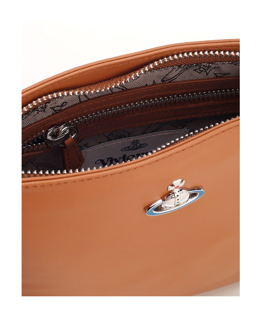 Vivienne Westwood Logo Shoulder Bag In Brown