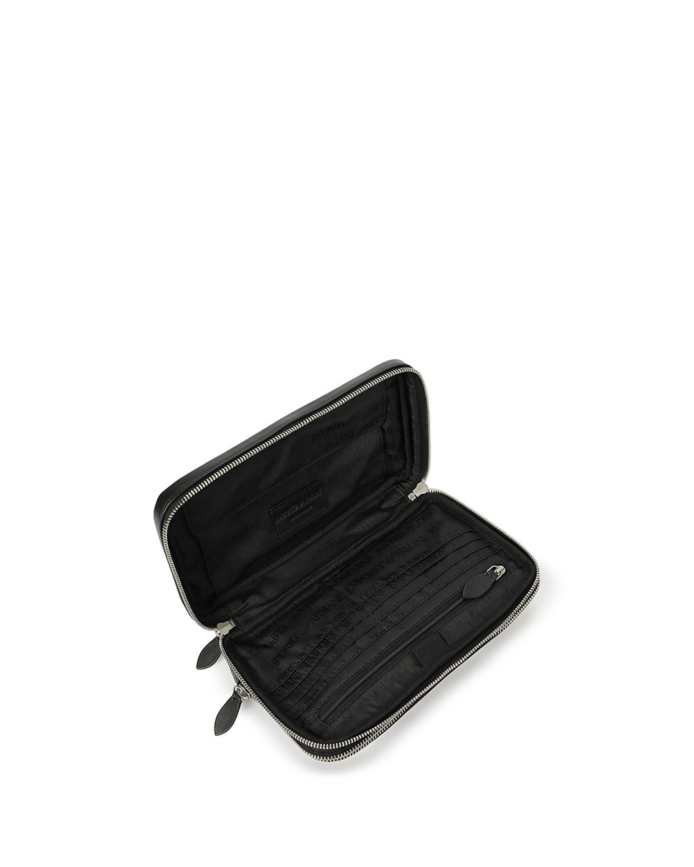 Emporio Armani Logo Details Handbag In Black