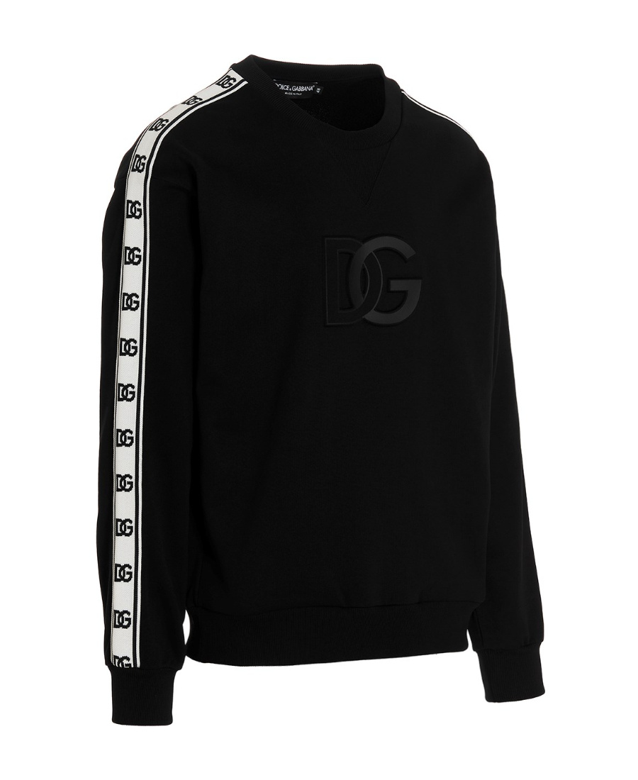 Dolce & Gabbana Dg-tape Sweatshirt In Black