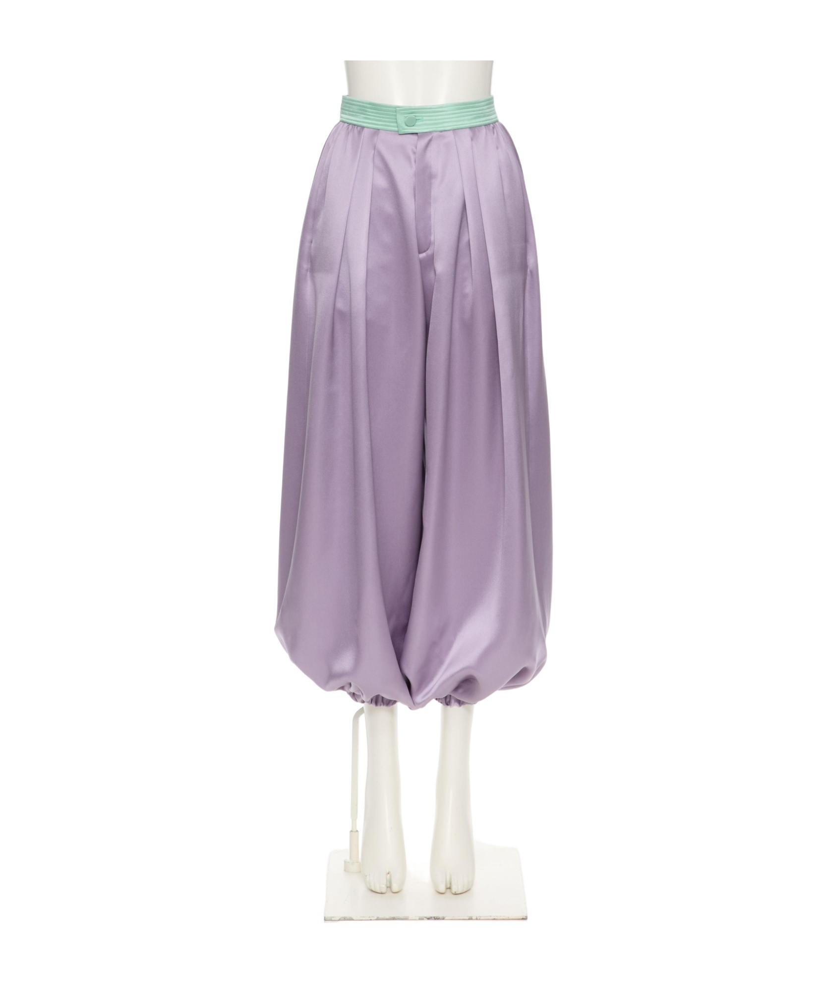 Shop Valentino Doppia Duchesse Pants In Purple