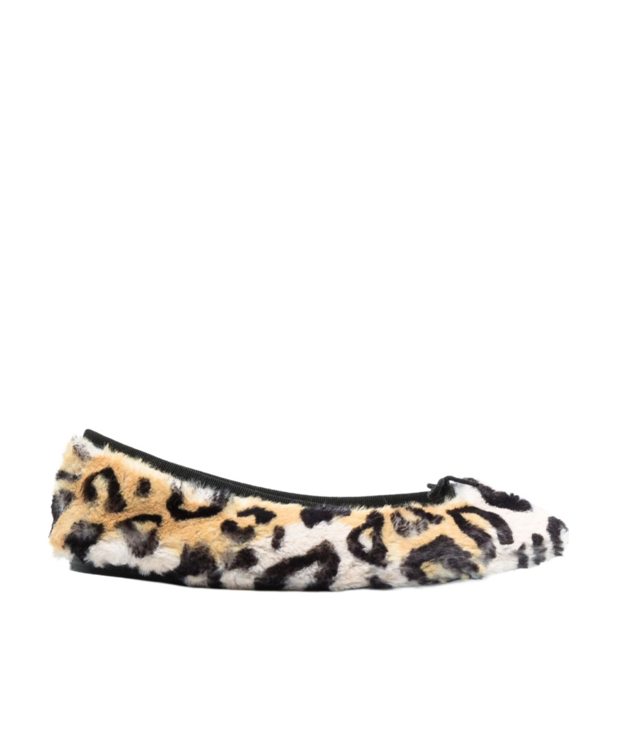 Repetto Leopard Print Ballet Shoes In Black