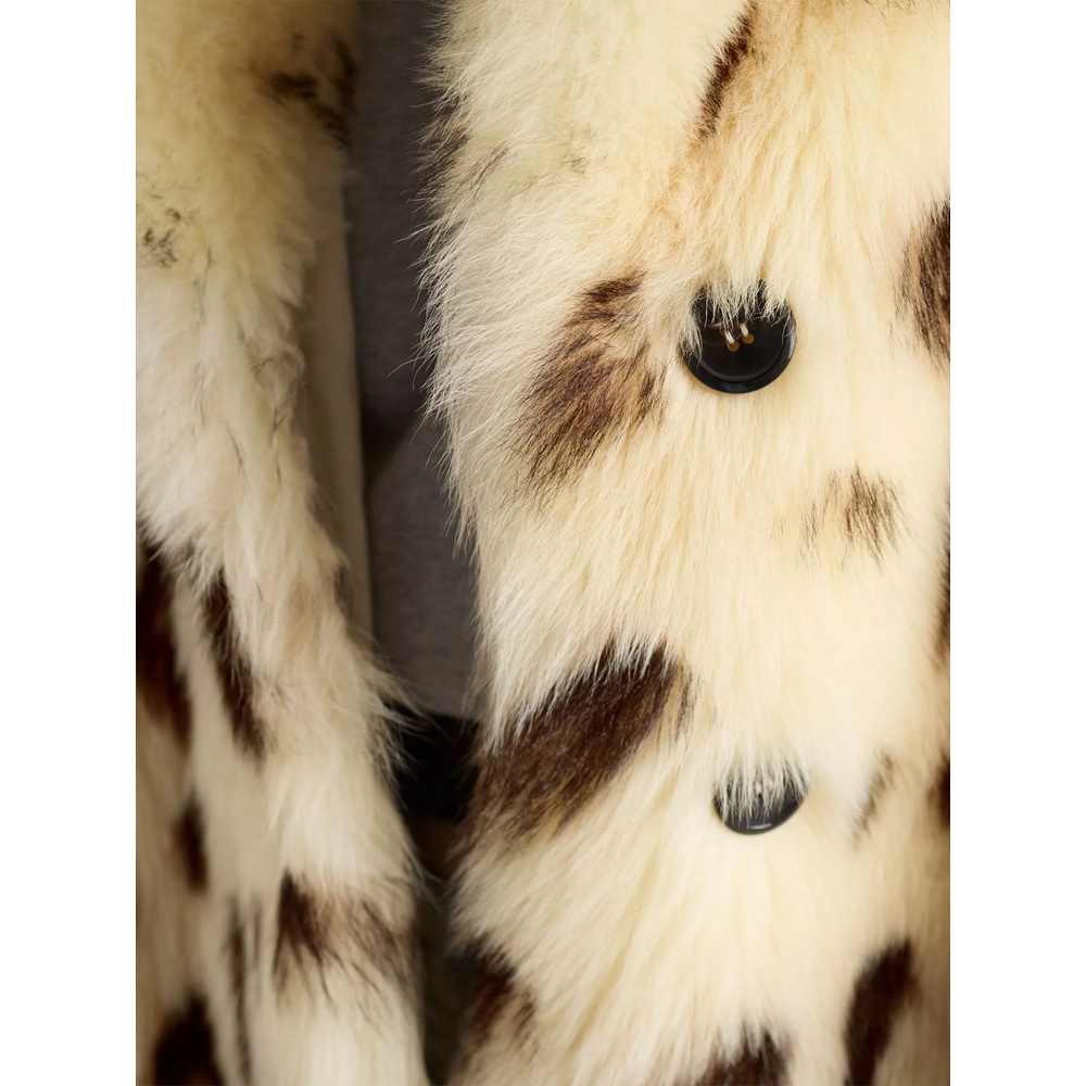 Prada Shearling Coat In Neutral