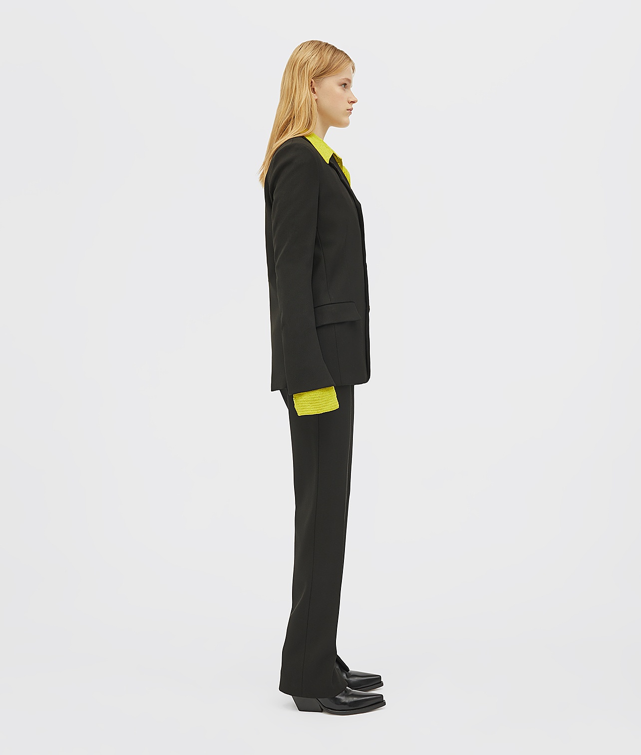 Bottega Veneta Split-cuff Single-breasted Blazer In Black