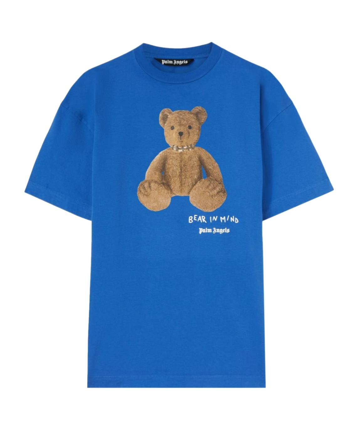 Palm Angels Bear In Mind Printed T-shirt In Blue