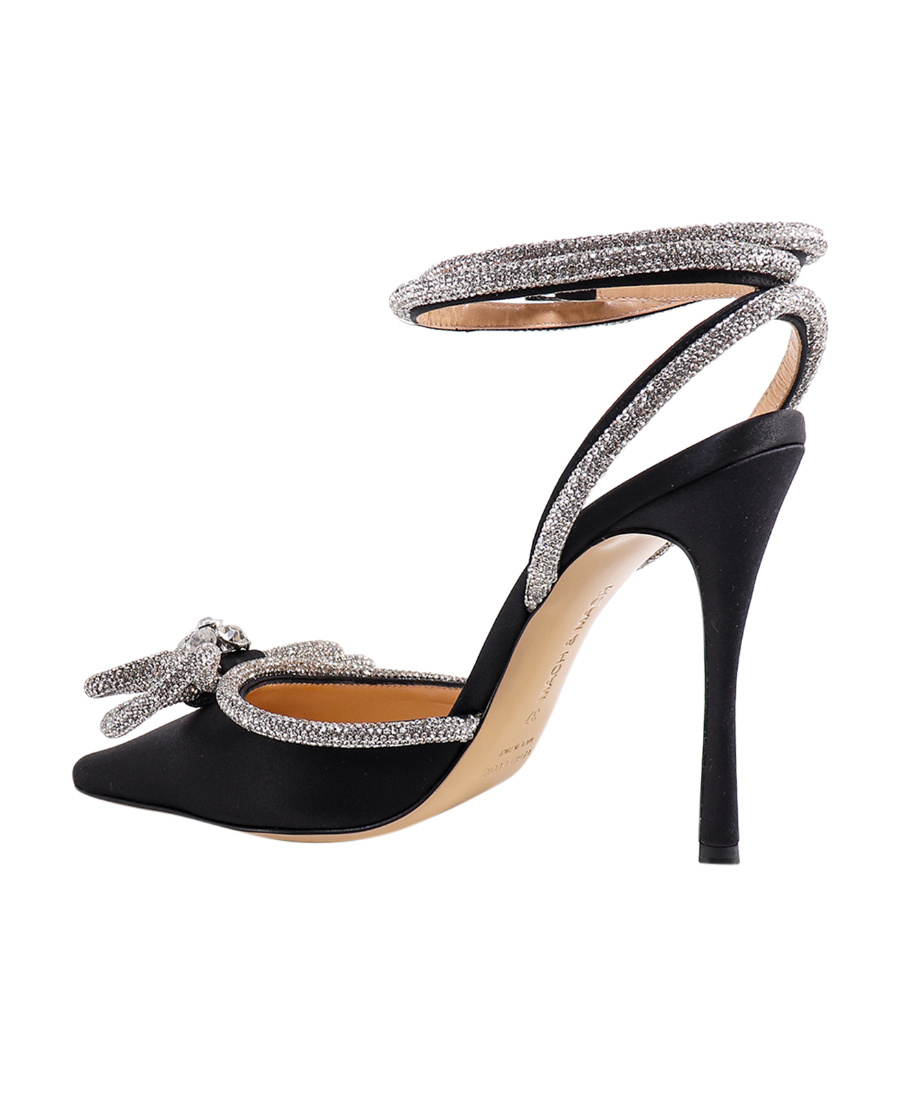 Mach&mach Pointed Knot High-heeled Shoes In Black