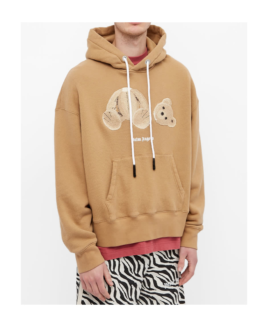 PALM ANGELS LOGO-PRINT DRAWSTRING HOODIE