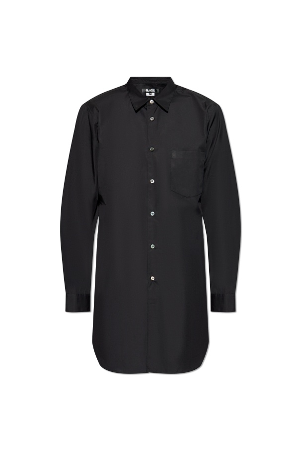 Comme Des Garçons Long-sleeved Shirt In Black