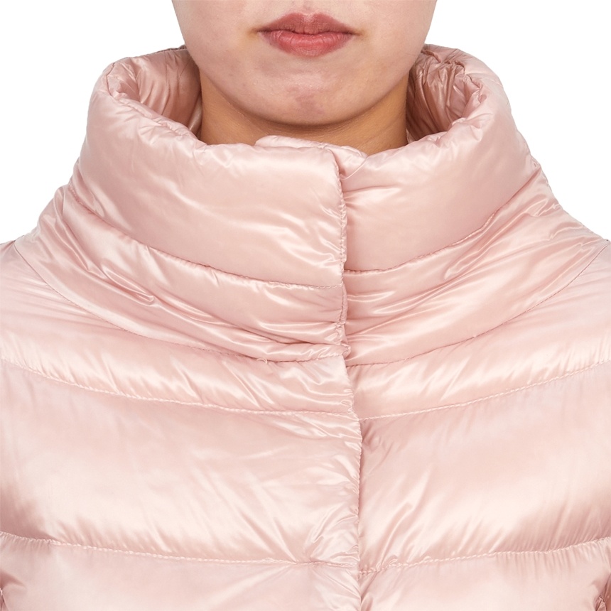 Herno Long-sleeved Down Jacket In Pink