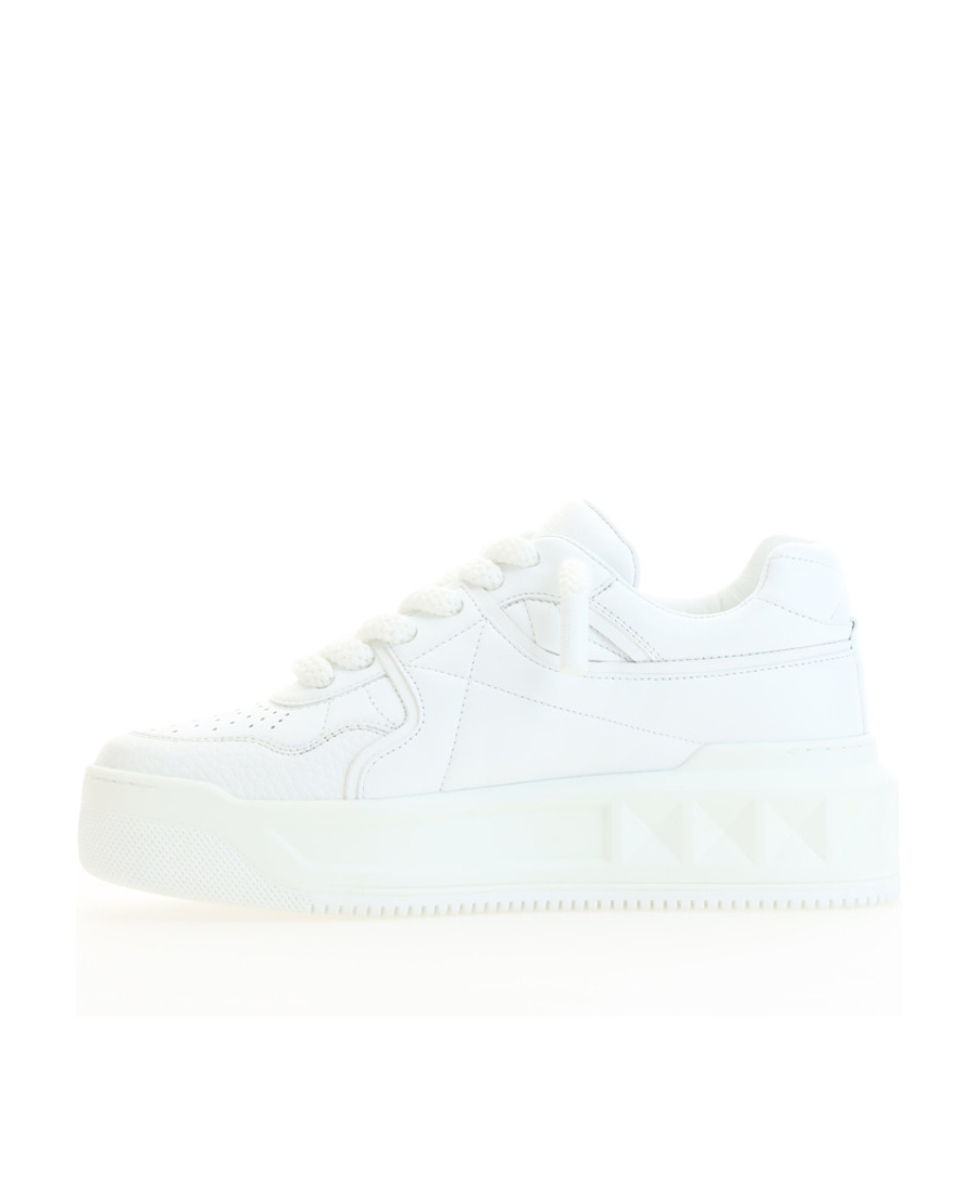 Valentino One Stud Sneakers In White