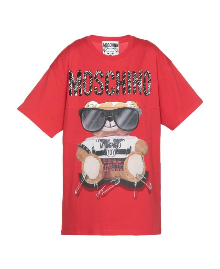 Moschino Printed Pattern Short-sleeved T-shirt In Red