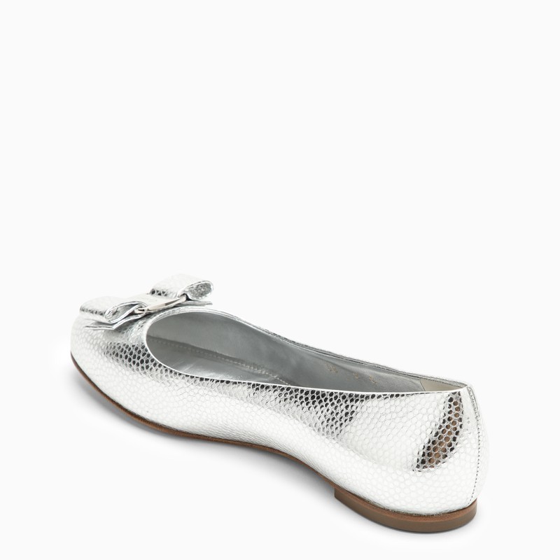 Ferragamo Vara Family 763618 Ballerina In White