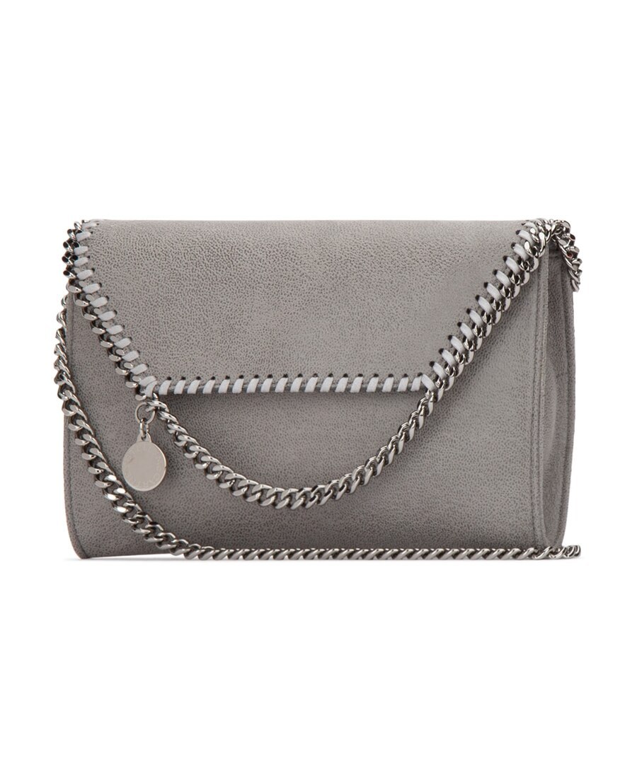 Stella Mccartney Falabella Mini Crossbody Bag In Gray