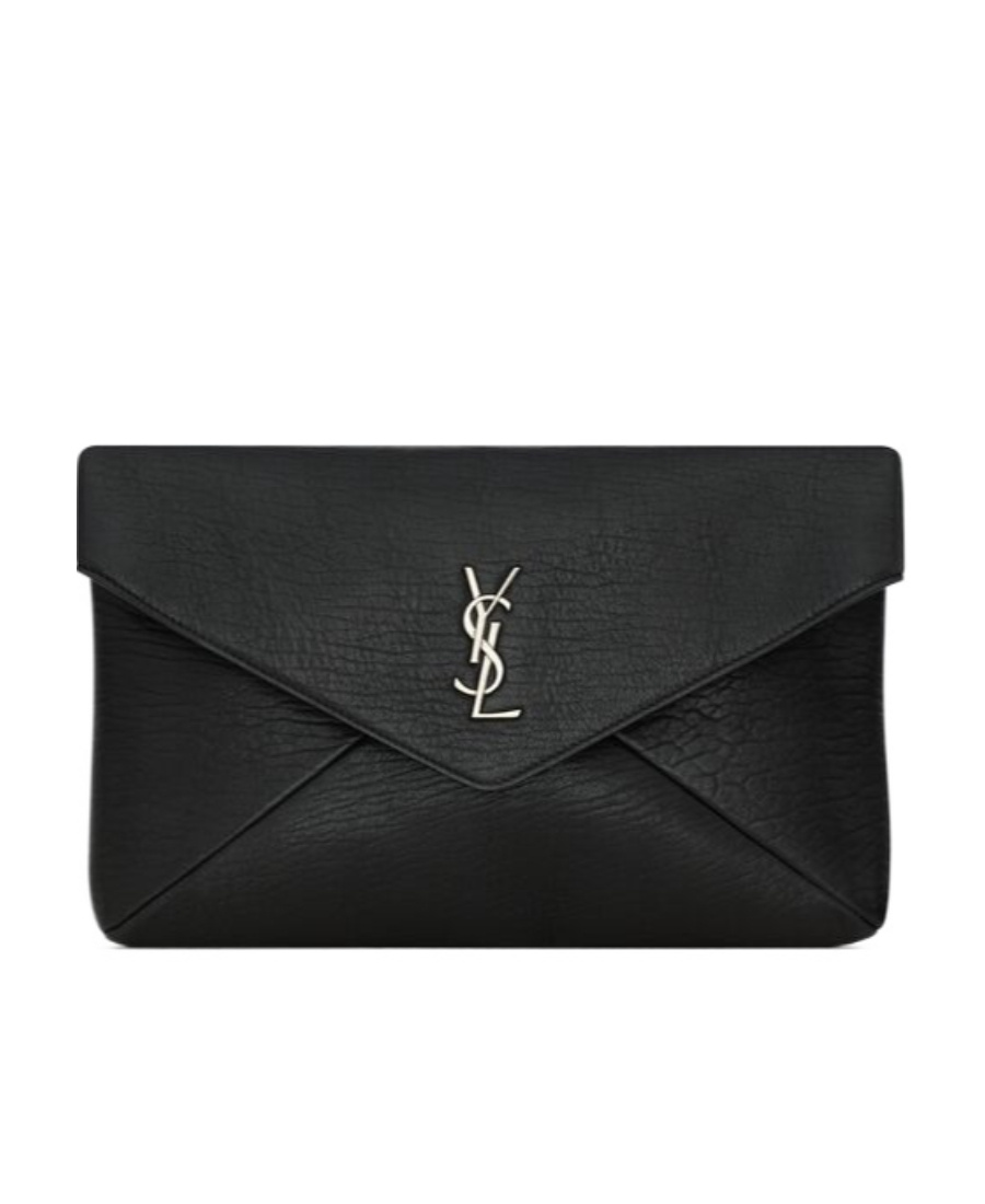 Saint Laurent Large Envelope Pouch In Black