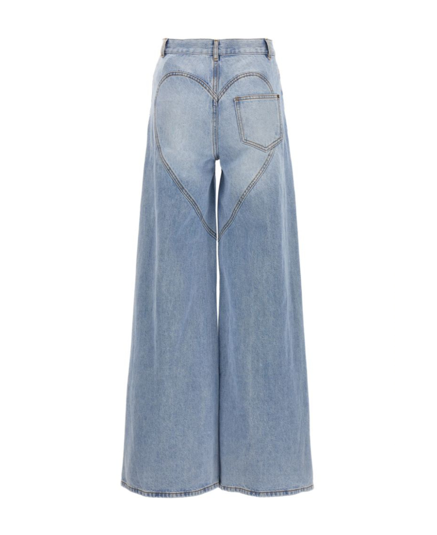 Shop Area Cut-out Wide-leg Jeans In Blue