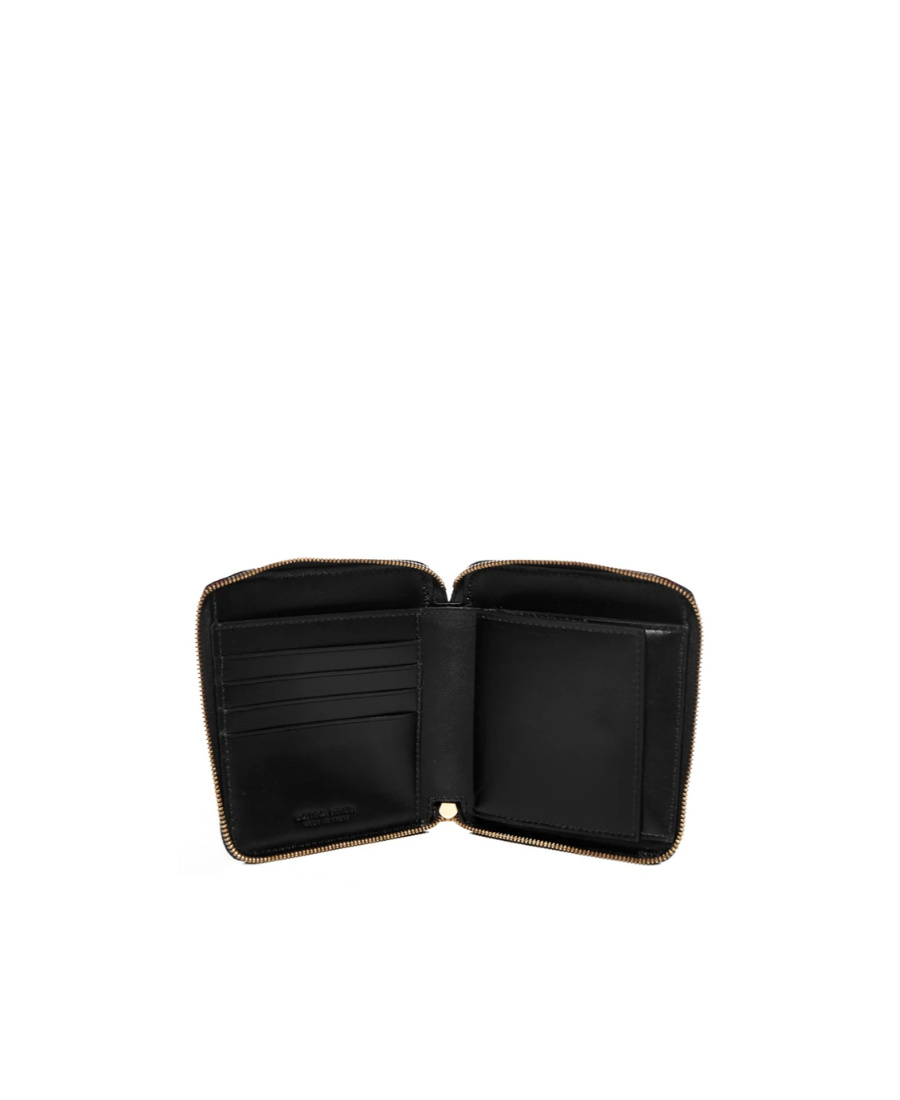 Bottega Veneta Intrecciato Leather Purse In Black
