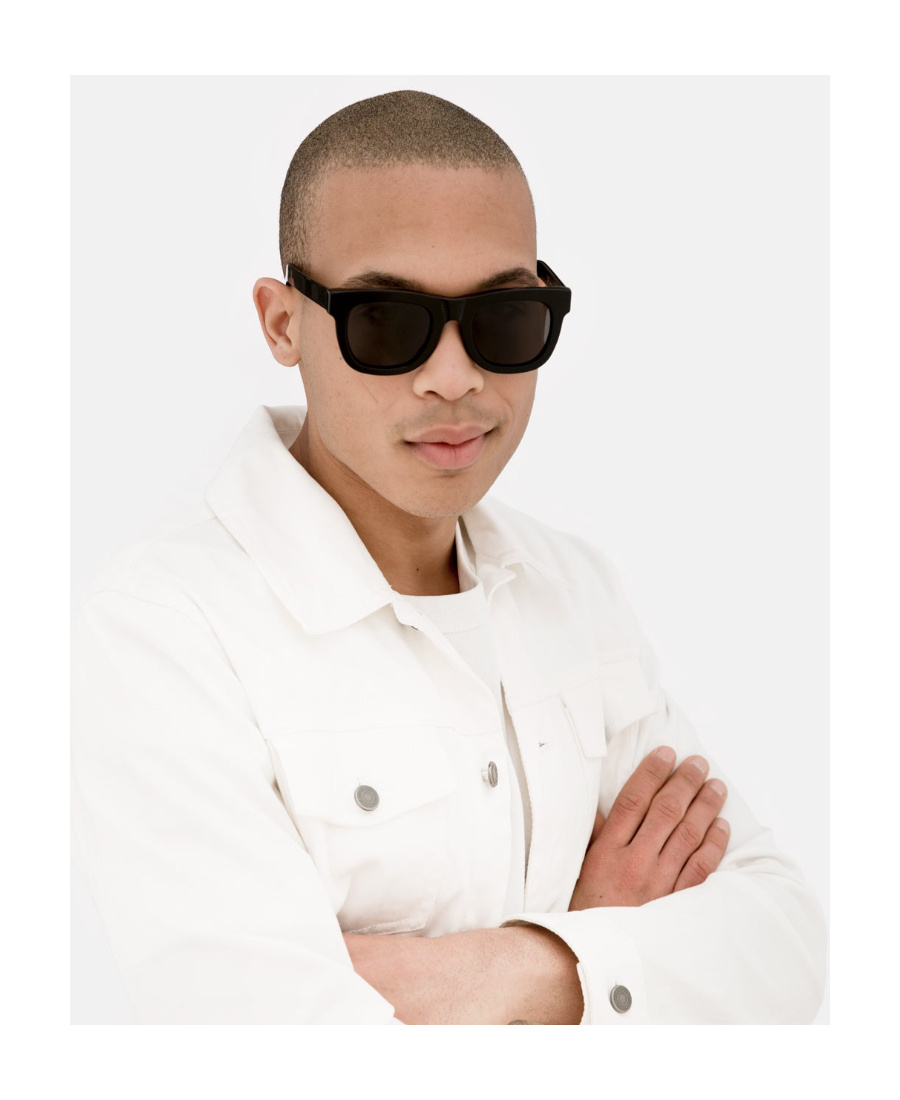 Retrosuperfuture Logo Sunglasses In Black