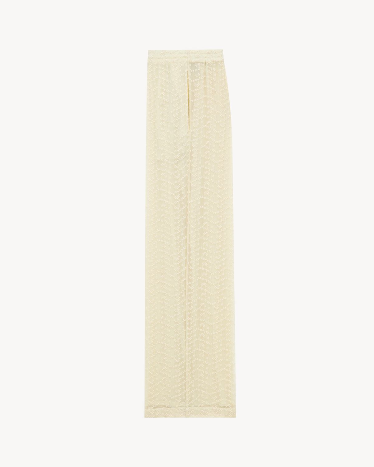 Saint Laurent Broderie Anglaise Pajama Set In Muslin In Neutral