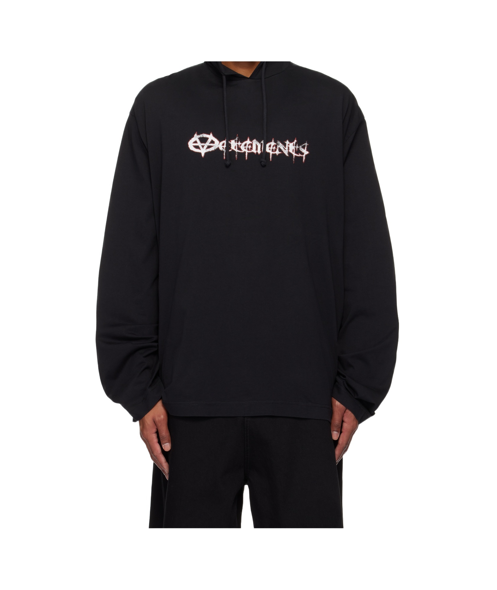 Vetements Hooded Sweater In Black