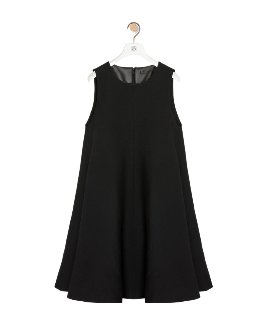 Loewe Double Layer Dress In Black