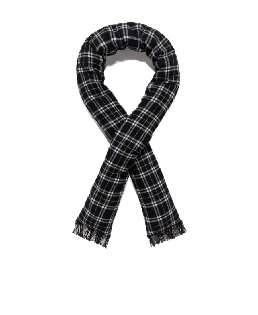 Marni Check-pattern Wool Scarf In Black