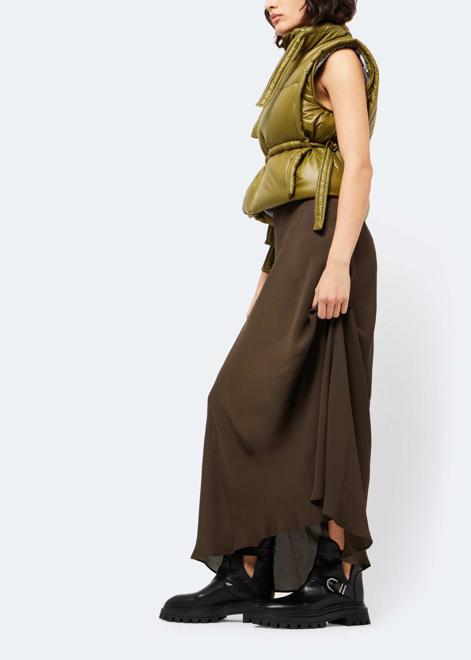 Stuart Weitzman Maverick Bedford Moto Leather Boots In Black