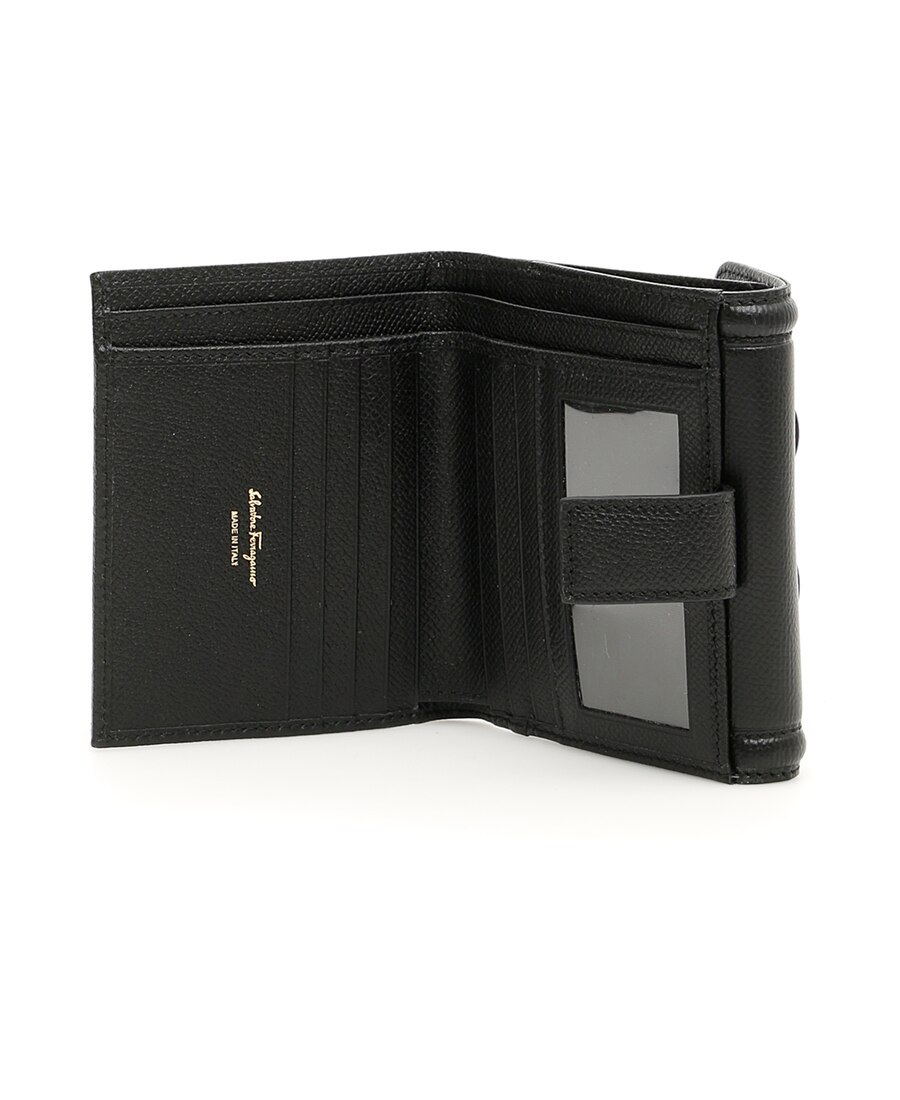Ferragamo Credit Card Case In Black