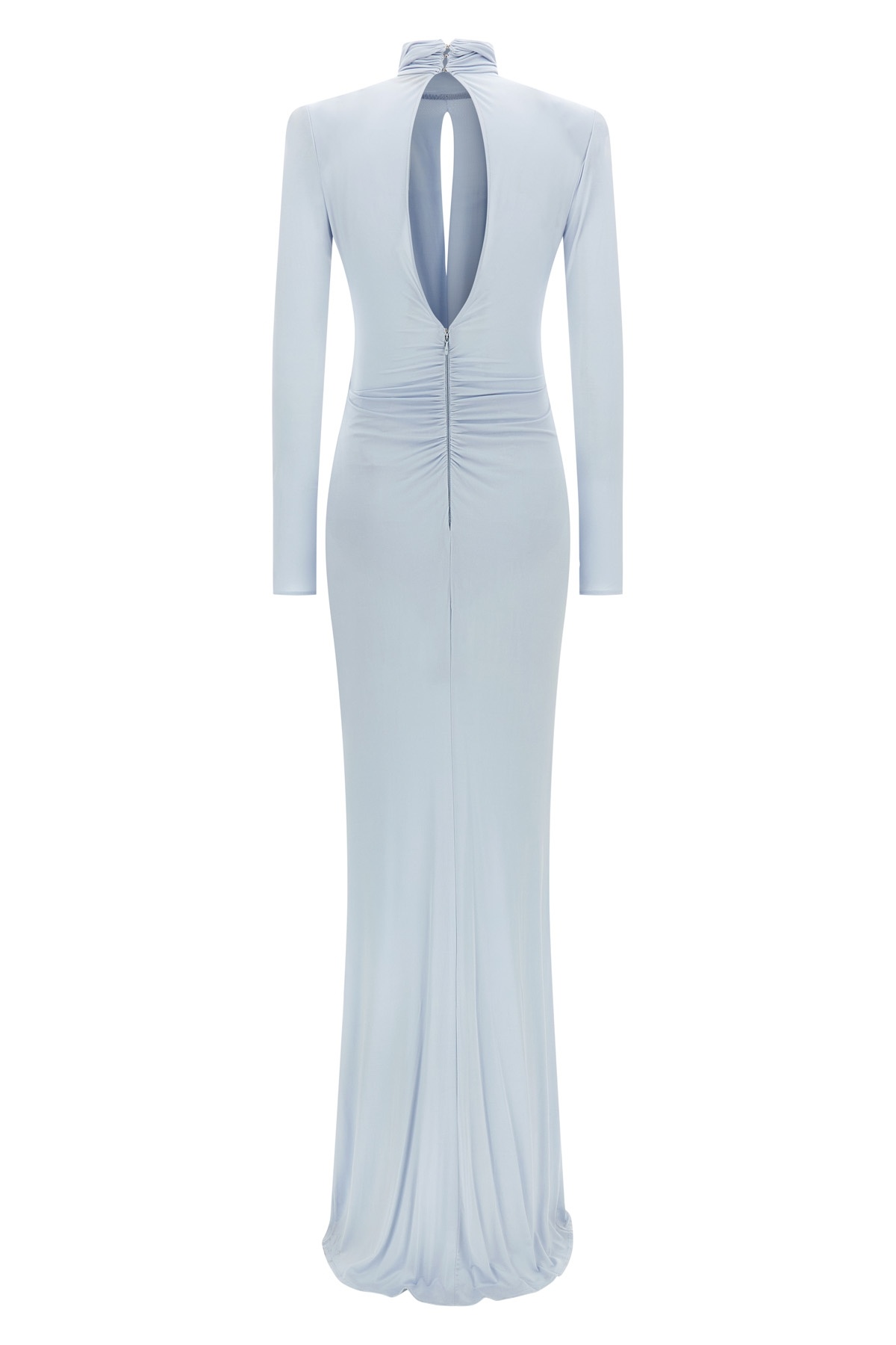Elisabetta Franchi Light Blue Red Carpet Long Dress In Blue