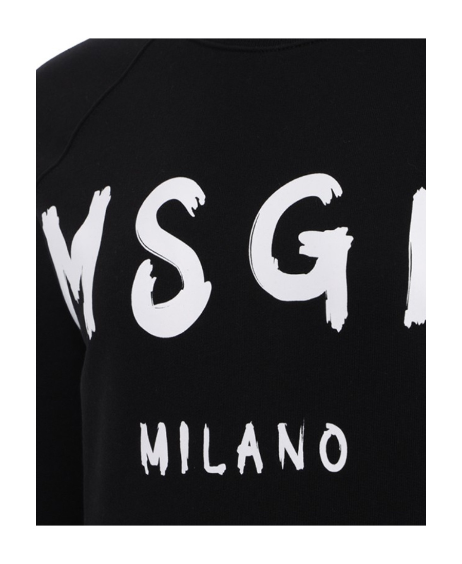 Msgm Relaxed-fit Sweatshirt With Raglan Sleeves In Black