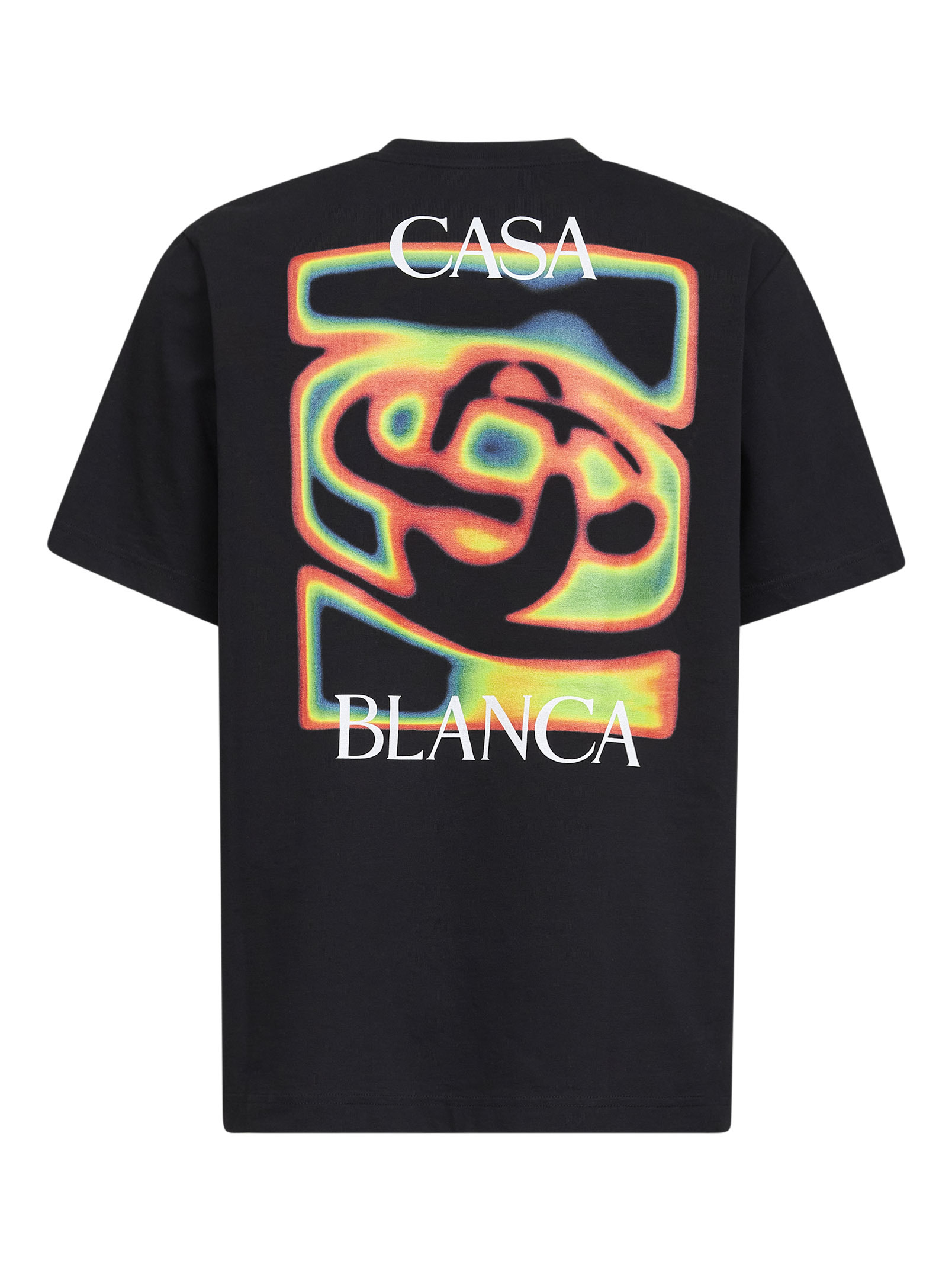 Casablanca Men Black Heat Map Logo T-shirt In Blue