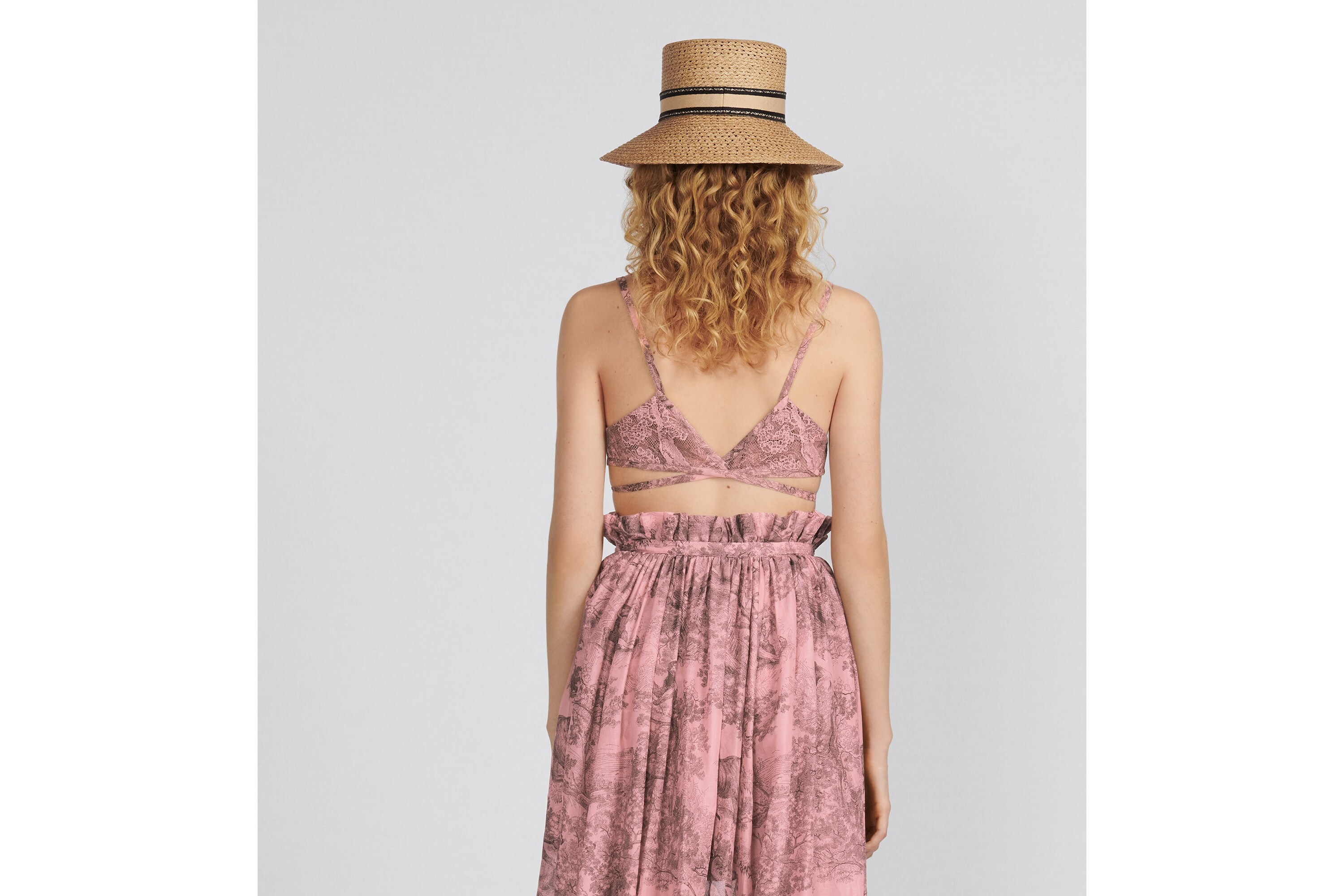 Dior Lace-up Underwear In Pink